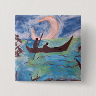 Bóton Quadrado 5.08cm Sail by Moonlight