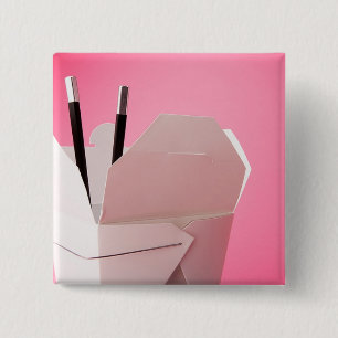 Bóton Quadrado 5.08cm Sair a Rosa