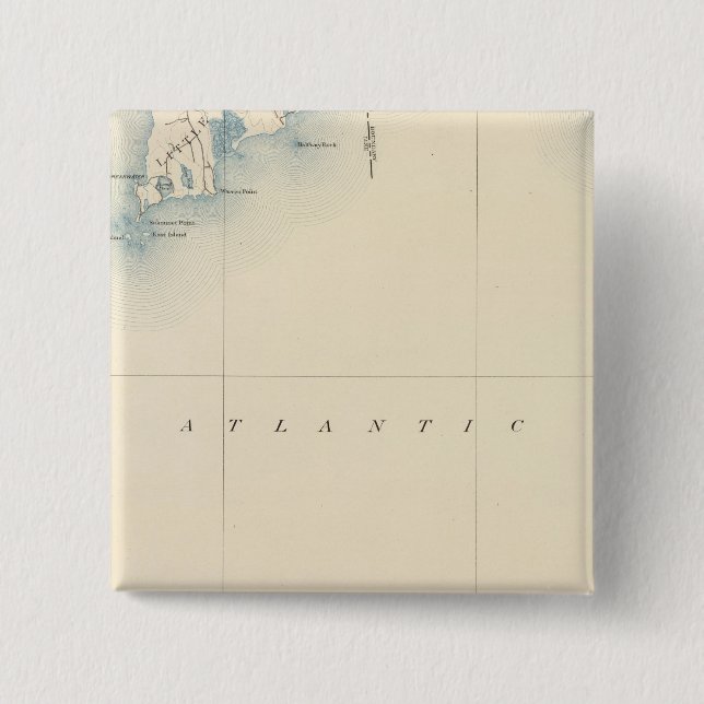 Bóton Quadrado 5.08cm Sakonnet, Massachusetts (Frente)