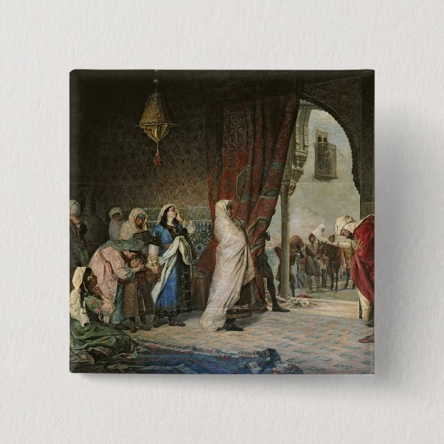 Bóton Quadrado 5.08cm Salida del Boabdil, no Alhambra (Frente)