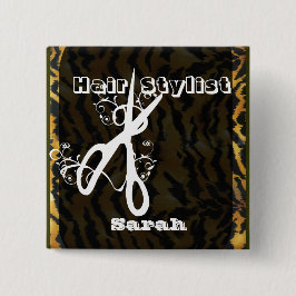 Bóton Quadrado 5.08cm Salões de beleza de Beaty do cabeleireiro dos