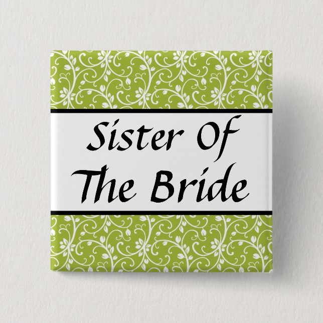 Bóton Quadrado 5.08cm Salvar os botões de casamento da data (Frente)