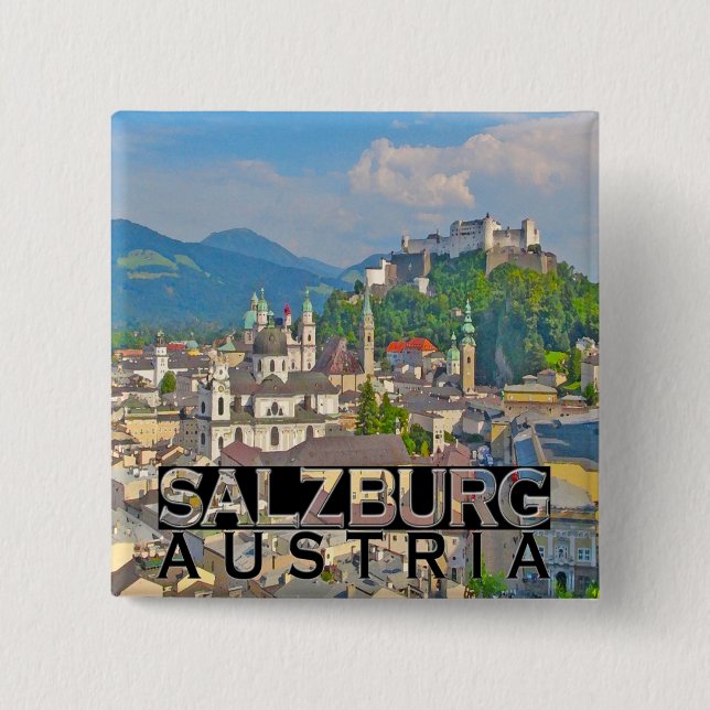 Bóton Quadrado 5.08cm Salzburgo (Frente)