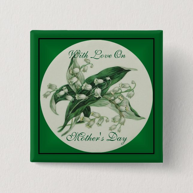 Bóton Quadrado 5.08cm Samantha Lily 1 (Frente)