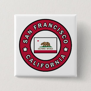 Bóton Quadrado 5.08cm San Francisco Califórnia