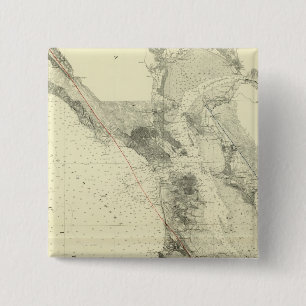Bóton Quadrado 5.08cm San Francisco mostra San Andreas Rift