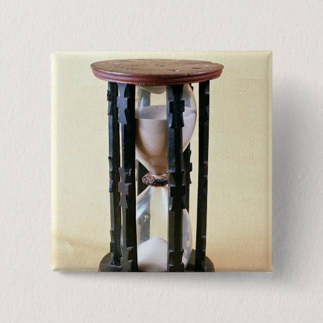 Bóton Quadrado 5.08cm Sandglass, século XVII (Frente)