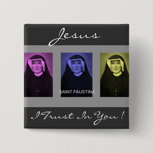Bóton Quadrado 5.08cm santa Faustina (Frente)