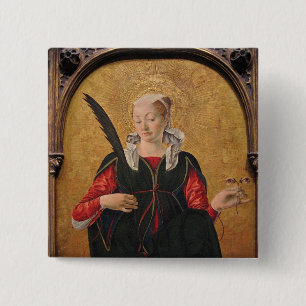 Bóton Quadrado 5.08cm Santa Lúcia por Francesco del Cossa