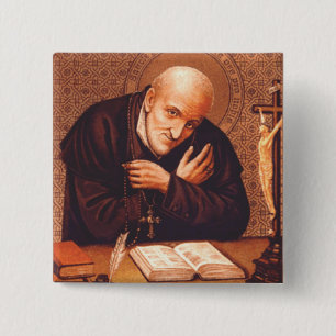 Bóton Quadrado 5.08cm Santo Alphonse Liguori