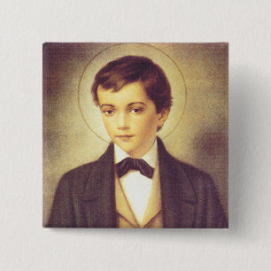 Bóton Quadrado 5.08cm Santo Domingos Sávio aluno de João Bosco