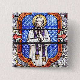 Bóton Quadrado 5.08cm Santo Jean Baptiste Marie Vianney