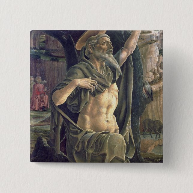 Bóton Quadrado 5.08cm Santo Jerome, c.1470 (Frente)