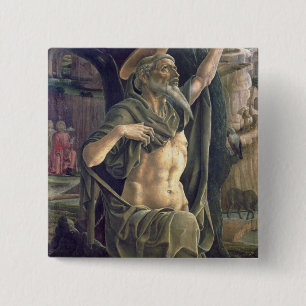 Bóton Quadrado 5.08cm Santo Jerome, c.1470