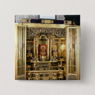 Bóton Quadrado 5.08cm Santuário de Butsudan do palácio de um Damio em