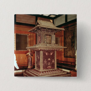 Bóton Quadrado 5.08cm Santuário de Tamamushi do templo de Horyu Ji