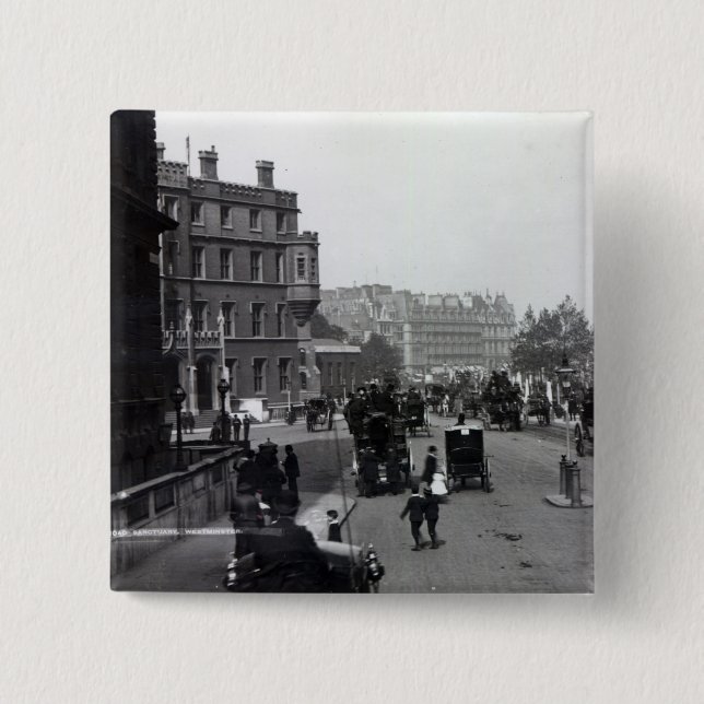 Bóton Quadrado 5.08cm Santuário largo, Westminster (Frente)