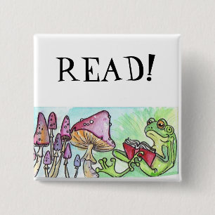 Bóton Quadrado 5.08cm Sapo Storybook