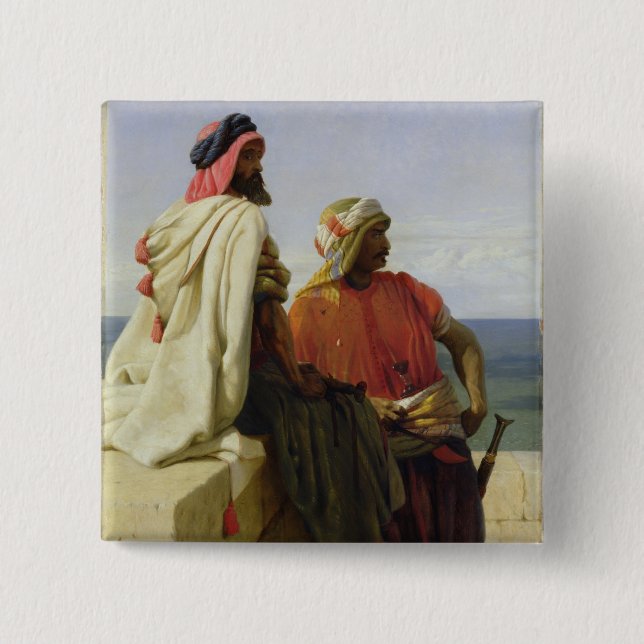 Bóton Quadrado 5.08cm Saracens na frente de sua posição, 1864 (Frente)