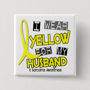 Bóton Quadrado 5.08cm Sarcoma EU VISTO o AMARELO PARA MEU MARIDO 37