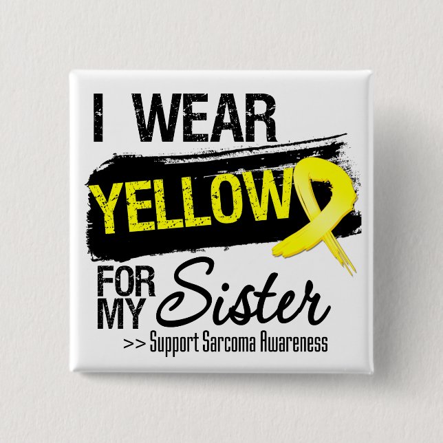 Bóton Quadrado 5.08cm Sarcoma Ribbon Para Minha Irmã (Frente)