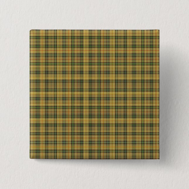 Bóton Quadrado 5.08cm Saskatchewan tartan (Frente)