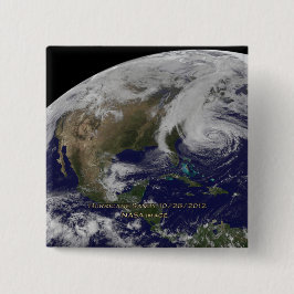Bóton Quadrado 5.08cm Satélite do furacão Sandy