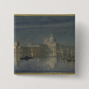 Bóton Quadrado 5.08cm Saudação de Santa Maria Della, Veneza, luar, 186