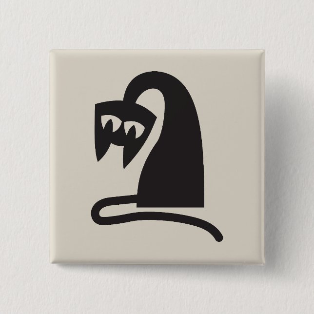 Bóton Quadrado 5.08cm Scary Cat (Frente)