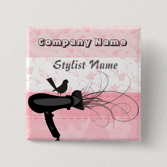 Bóton Quadrado 5.08cm Scatterred floresce o tordo dos remedos do (Frente)