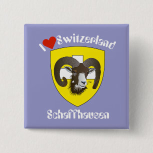 Bóton Quadrado 5.08cm Schaffhausen Suíça Button