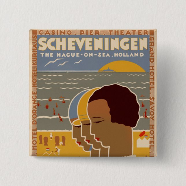 Bóton Quadrado 5.08cm Scheveningen (Frente)