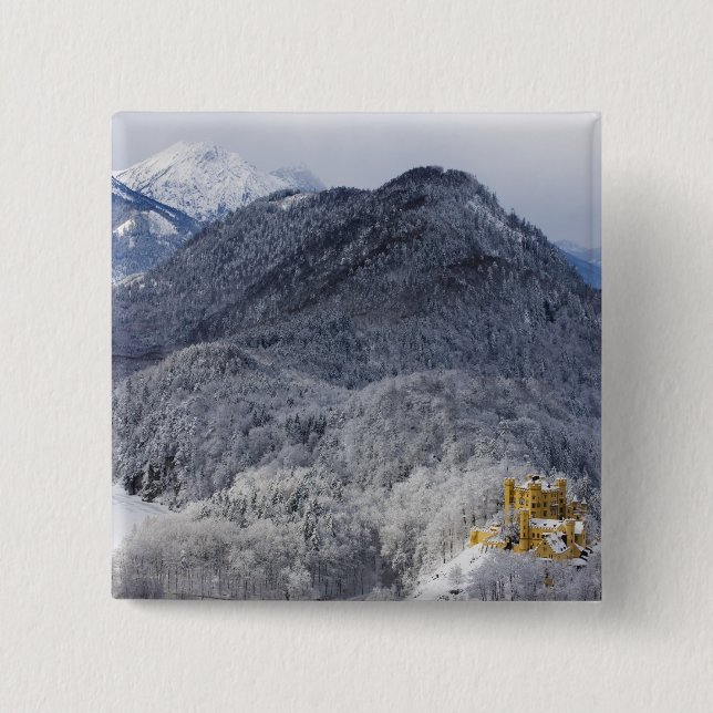 Bóton Quadrado 5.08cm Schloss Hohenschwangau (Frente)