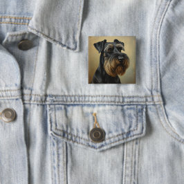 Bóton Quadrado 5.08cm Schnauzer Gigante