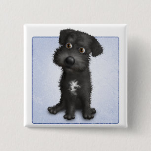 Bóton Quadrado 5.08cm Schnoodle (preto)