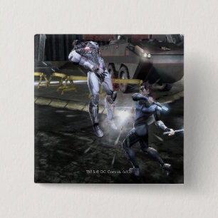 Bóton Quadrado 5.08cm Screenshot: Cyborg contra Nightwing 3