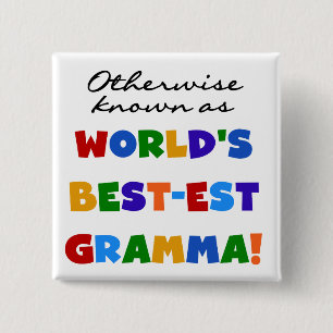 Bóton Quadrado 5.08cm Se não sabido como t-shirt do Melhor-est Gramma