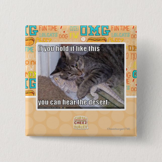 Bóton Quadrado 5.08cm Se segurar assim (Frente)