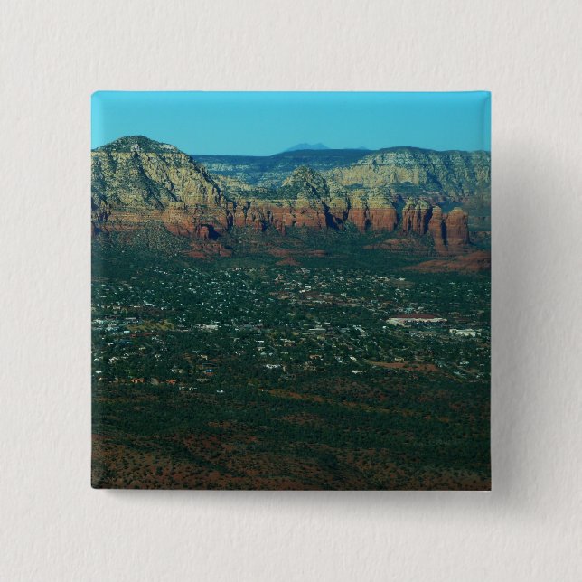 Bóton Quadrado 5.08cm Sedona e Coffee Pot Rock de cima (Frente)