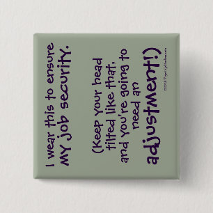 Bóton Quadrado 5.08cm Segurança de Trabalho de Chiroprace Engraçado