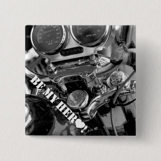 Bóton Quadrado 5.08cm Seja meu herói! Vrroom!! Botão