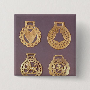 Bóton Quadrado 5.08cm Seleção de bronzes de cavalo