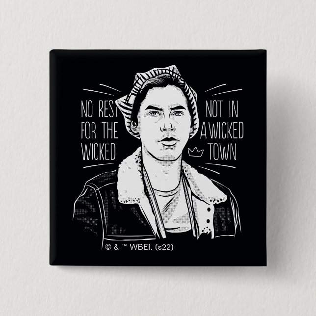 Bóton Quadrado 5.08cm Sem Descanso Para Os Maus (Frente)