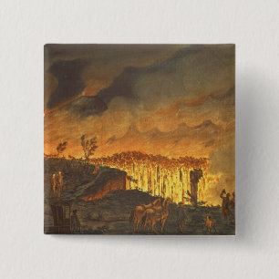 Bóton Quadrado 5.08cm Senhor William Hamilton que mostra a Ferdinand IV