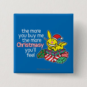 Bóton Quadrado 5.08cm Sensação Christmasy