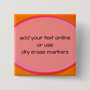 Bóton Quadrado 5.08cm seque o botão do erase