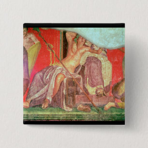 Bóton Quadrado 5.08cm Séquito Dionysian com Dionysus