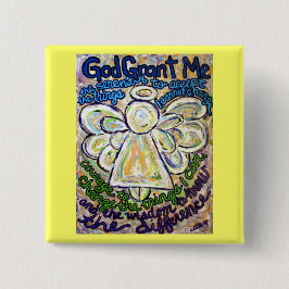 Bóton Quadrado 5.08cm Serenity Prayer Art Painting