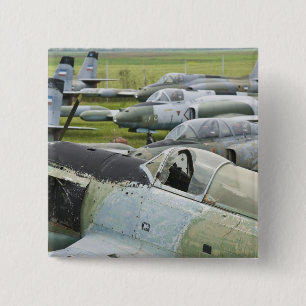 Bóton Quadrado 5.08cm SÉRVIA, Belgrado. Museu Aeronáutico Iugoslavo