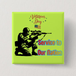 Bóton Quadrado 5.08cm Service To Nation light green
